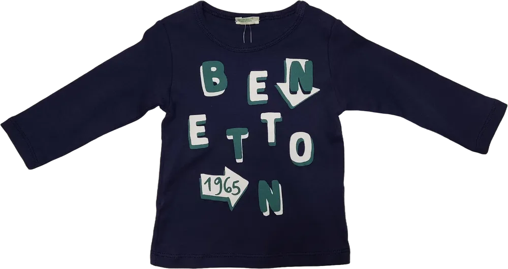 Kék Benetton Hosszú ujjú felső EU 62 / UK 0-3 hónap / US 0-3 hónap