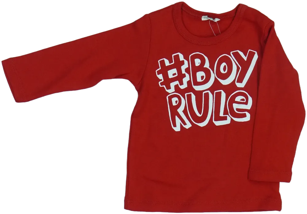 Piros Benetton Hosszú ujjú felső EU 68 / UK 3-6 hónap / US 3-6 hónap