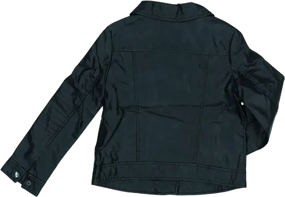 Fekete Benetton Bőrkabát EU 122 / UK 7 év / US 7 év/M