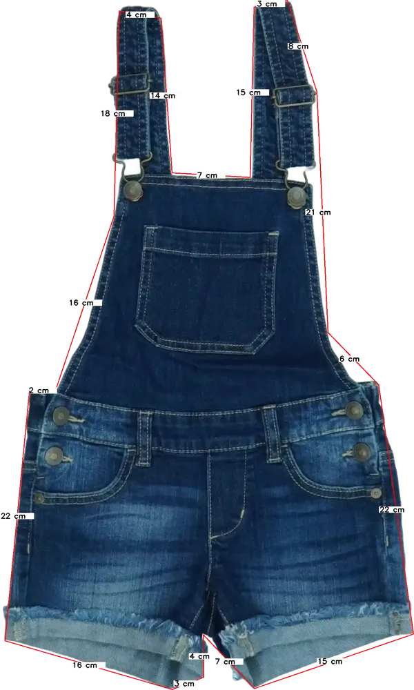 Kék Benetton Kantáros hosszú / rövidnadrág EU 122 / UK 7 év / US 7 év/M