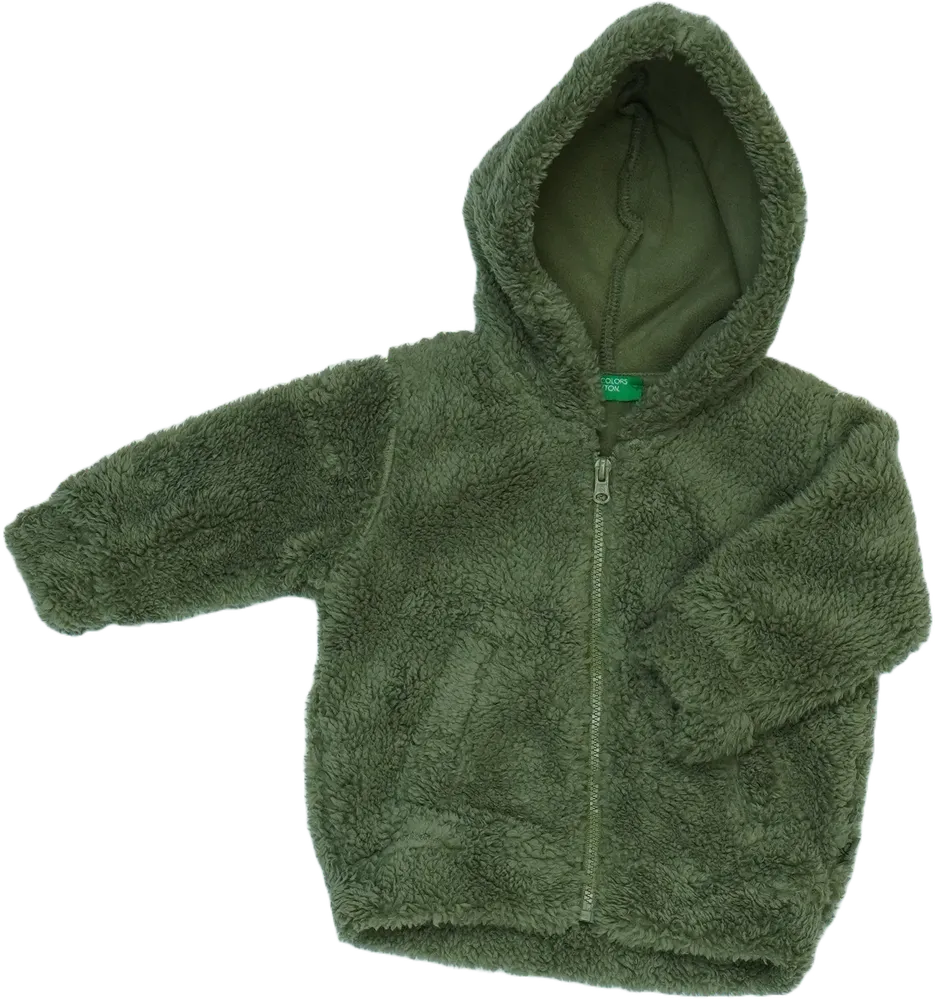 Zöld Benetton Kapucnis pulóver EU 74 / UK 6-9 hónap / US 6-9 hónap