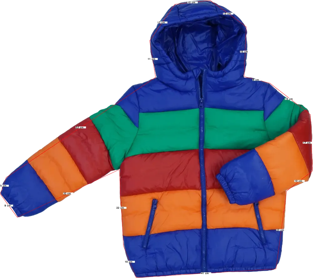 Többszínű Benetton Télikabát EU 158 / UK 13 év / US 14 év/XL