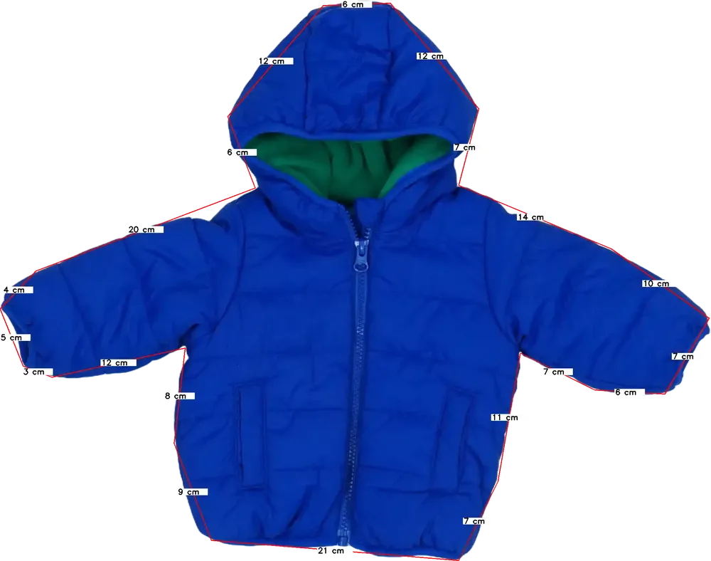 Kék Benetton Télikabát EU 68 / UK 3-6 hónap / US 3-6 hónap