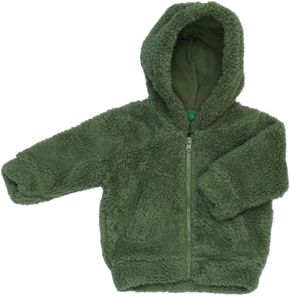 Zöld Benetton Kapucnis pulóver EU 68 / UK 3-6 hónap / US 3-6 hónap