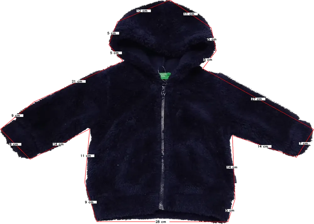 Kék Benetton Kapucnis pulóver EU 68 / UK 3-6 hónap / US 3-6 hónap