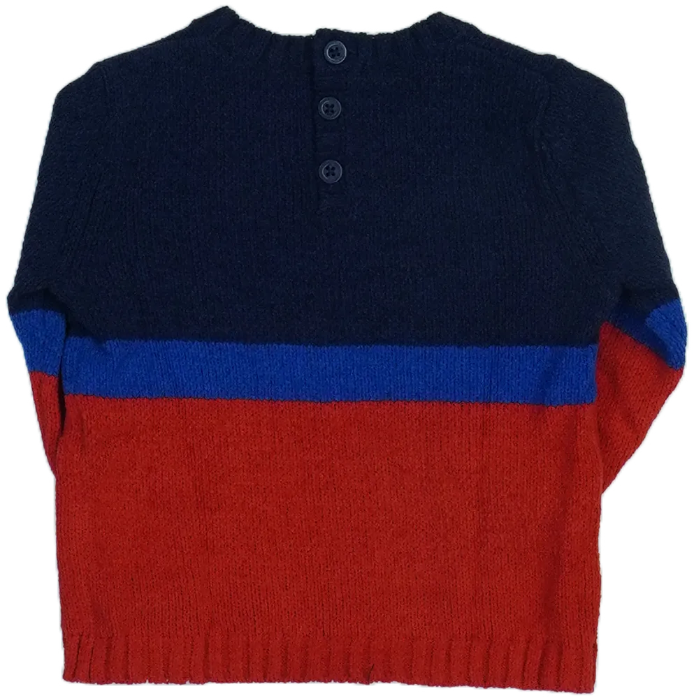 Piros Benetton Kötött pulcsi EU 68 / UK 3-6 hónap / US 3-6 hónap