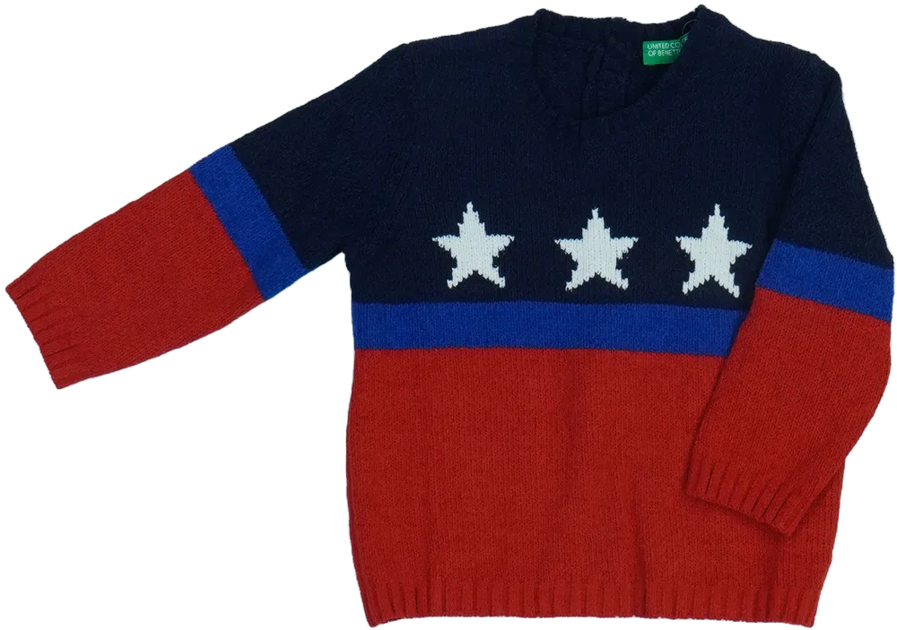 Piros Benetton Kötött pulcsi EU 80 / UK 9-12 hónap / US 12 hónap