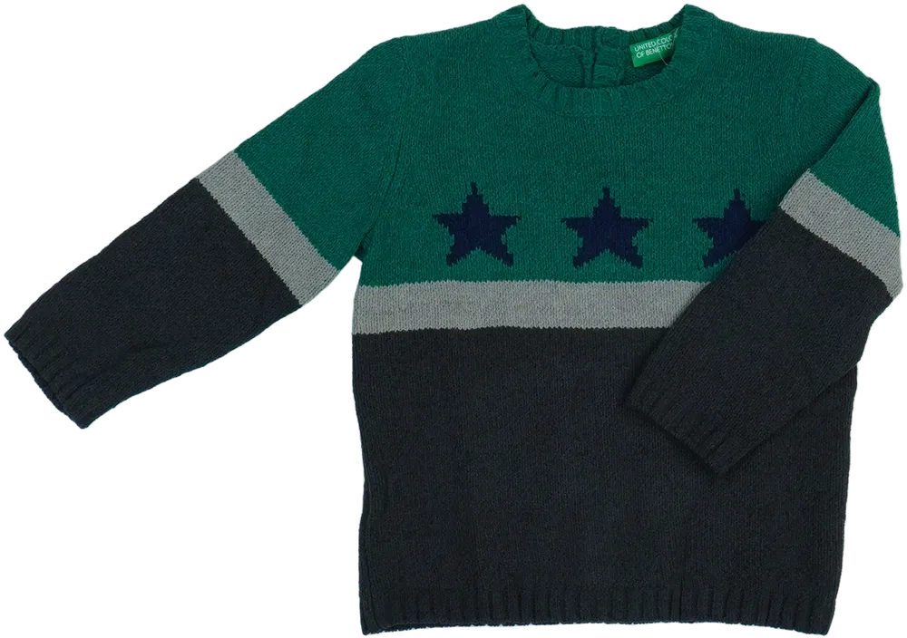 Zöld Benetton Kötött pulcsi 86cmx112cm