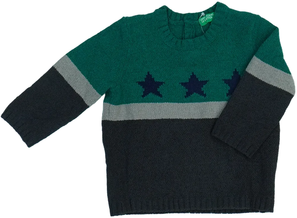 Zöld Benetton Kötött pulcsi EU 80 / UK 9-12 hónap / US 12 hónap