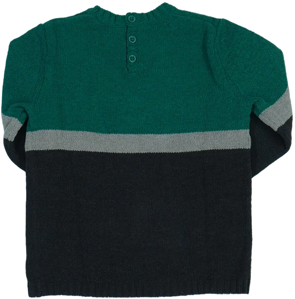 Zöld Benetton Kötött pulcsi EU 92 / UK 2 év / US 2T