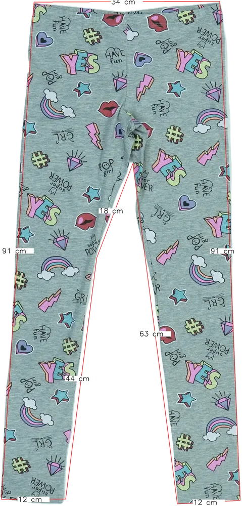 Szürke Benetton Leggings EU 164 / UK 14 év / US 14 év/XL
