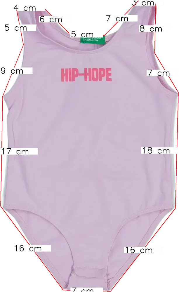 Rózsaszín Benetton Tornadressz EU 104 / UK 4 év / US 4T/XS