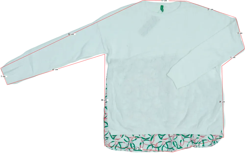 Fehér Benetton Kötött pulcsi EU 152 / UK 12 év / US 12 év/L