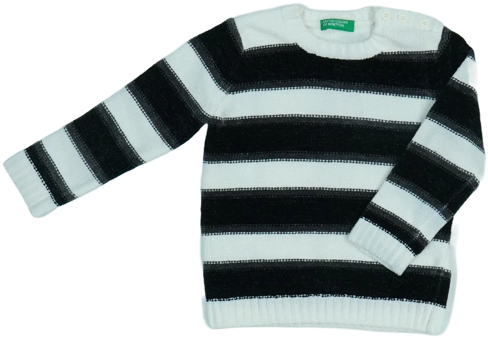 Fehér Benetton Kötött pulcsi EU 86 / UK 12-18 hónap / US 18 hónap