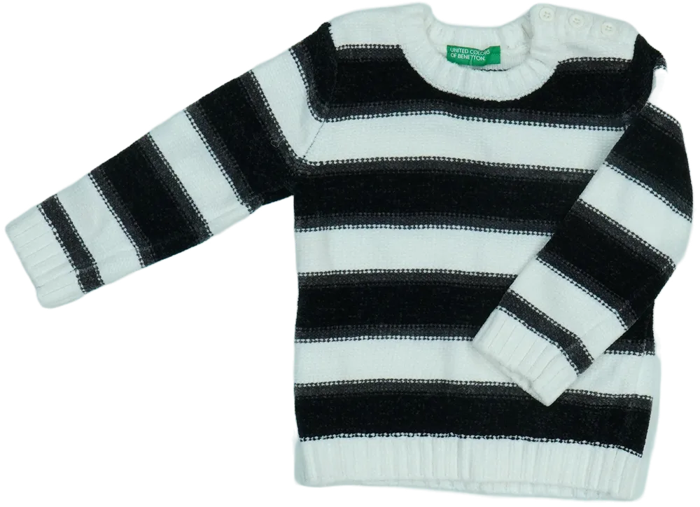 Fehér Benetton Kötött pulcsi EU 80 / UK 9-12 hónap / US 12 hónap