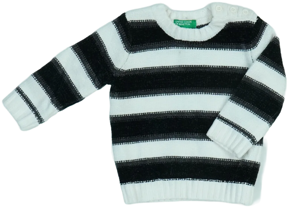 Fehér Benetton Kötött pulcsi EU 74 / UK 6-9 hónap / US 6-9 hónap