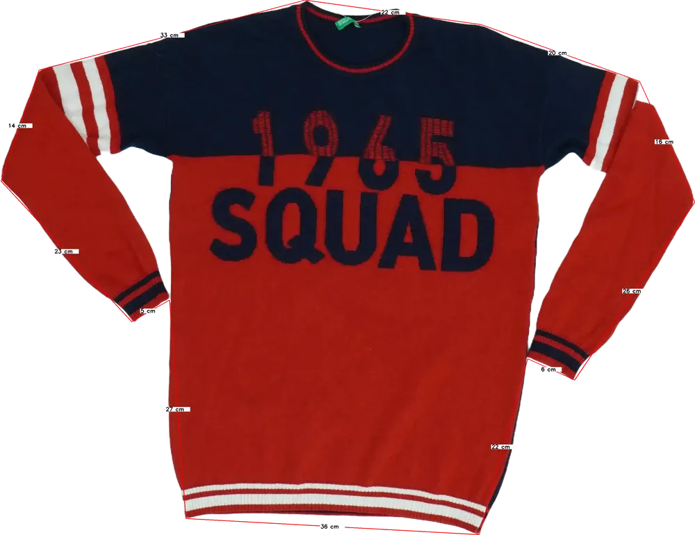 Piros Benetton Kötött pulcsi EU 164 / UK 14 év / US 14 év/XL