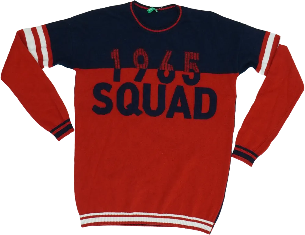 Piros Benetton Kötött pulcsi EU 164 / UK 14 év / US 14 év/XL