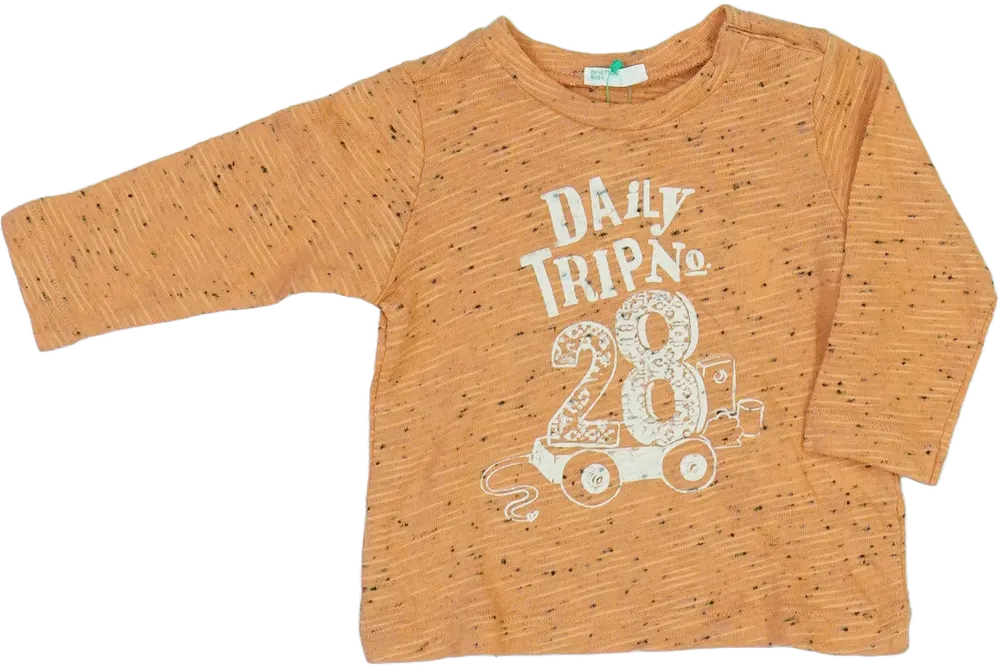 Barna Benetton Hosszú ujjú felső EU 68 / UK 3-6 hónap / US 3-6 hónap