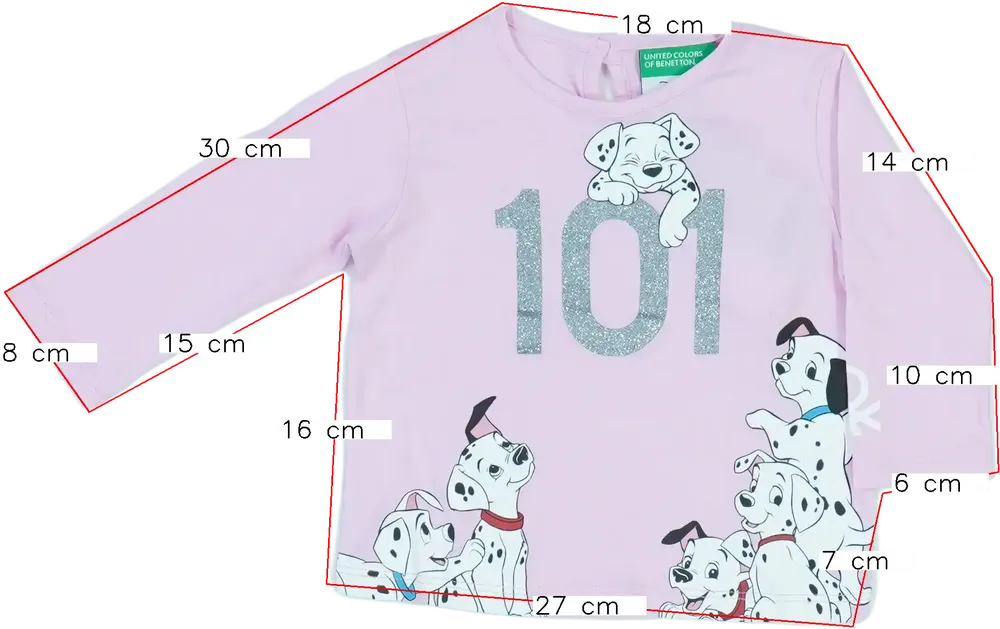 Rózsaszín Disney Hosszú ujjú felső EU 68 / UK 3-6 hónap / US 3-6 hónap