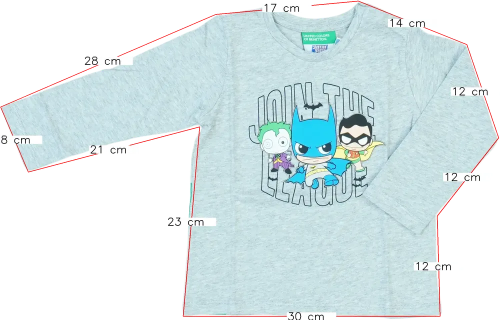 Szürke Benetton Hosszú ujjú felső EU 86 / UK 12-18 hónap / US 18 hónap