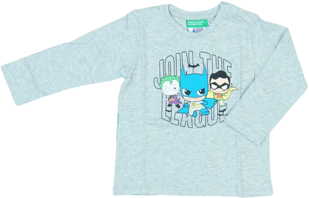 Szürke Benetton Hosszú ujjú felső EU 86 / UK 12-18 hónap / US 18 hónap