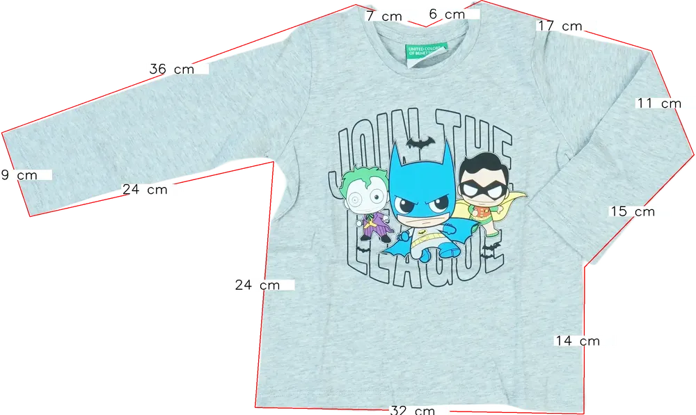 Szürke Benetton Hosszú ujjú felső EU 92 / UK 2 év / US 2T