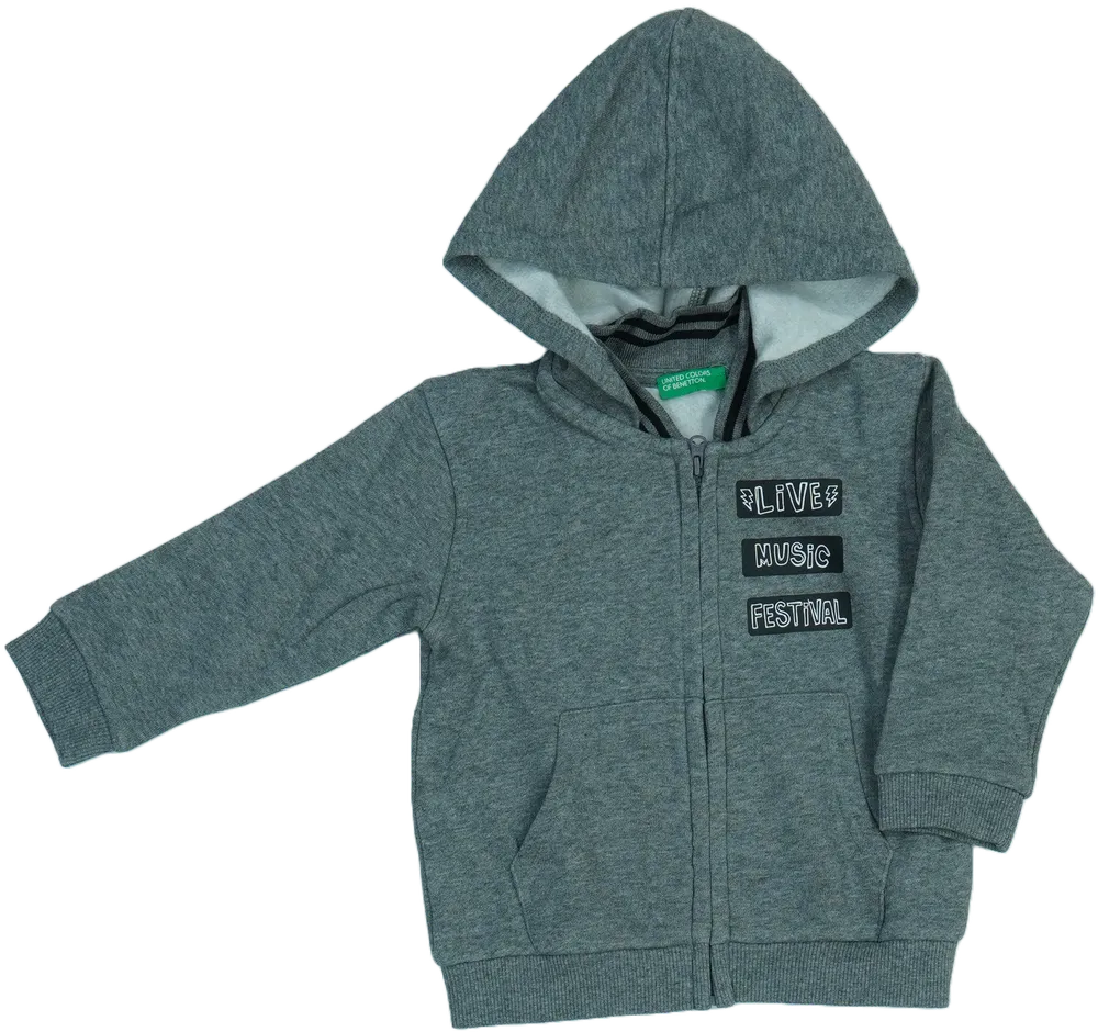 Szürke Benetton Kapucnis pulóver EU 86 / UK 12-18 hónap / US 18 hónap