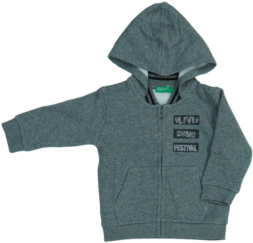 Szürke Benetton Kapucnis pulóver EU 80 / UK 9-12 hónap / US 12 hónap