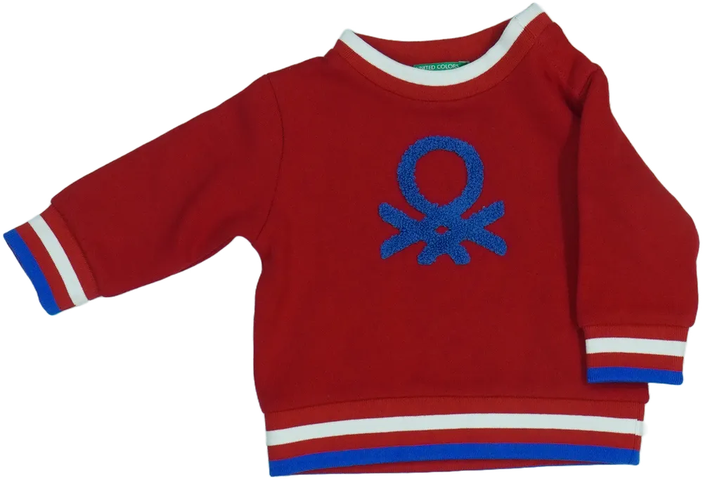 Piros Benetton Pulóver EU 68 / UK 3-6 hónap / US 3-6 hónap