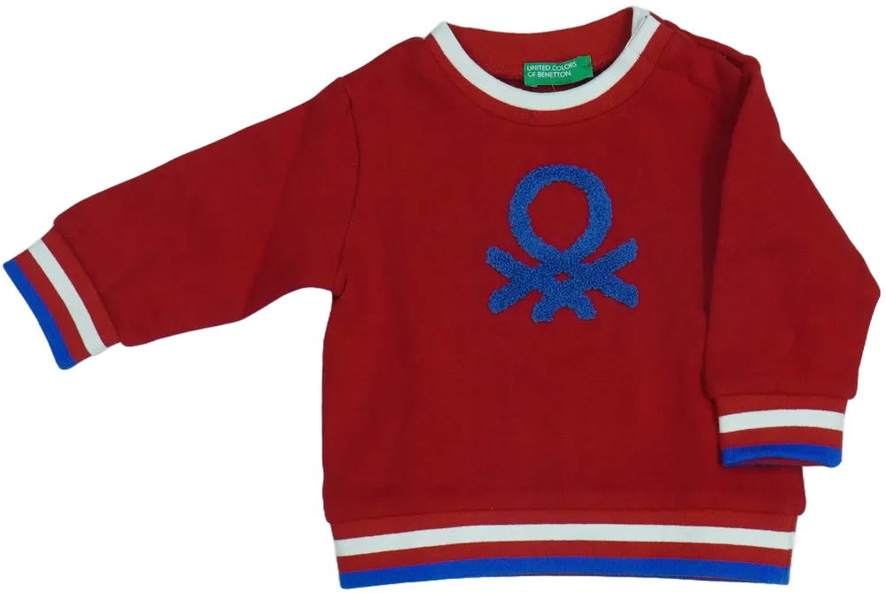 Piros Benetton Pulóver EU 74 / UK 6-9 hónap / US 6-9 hónap