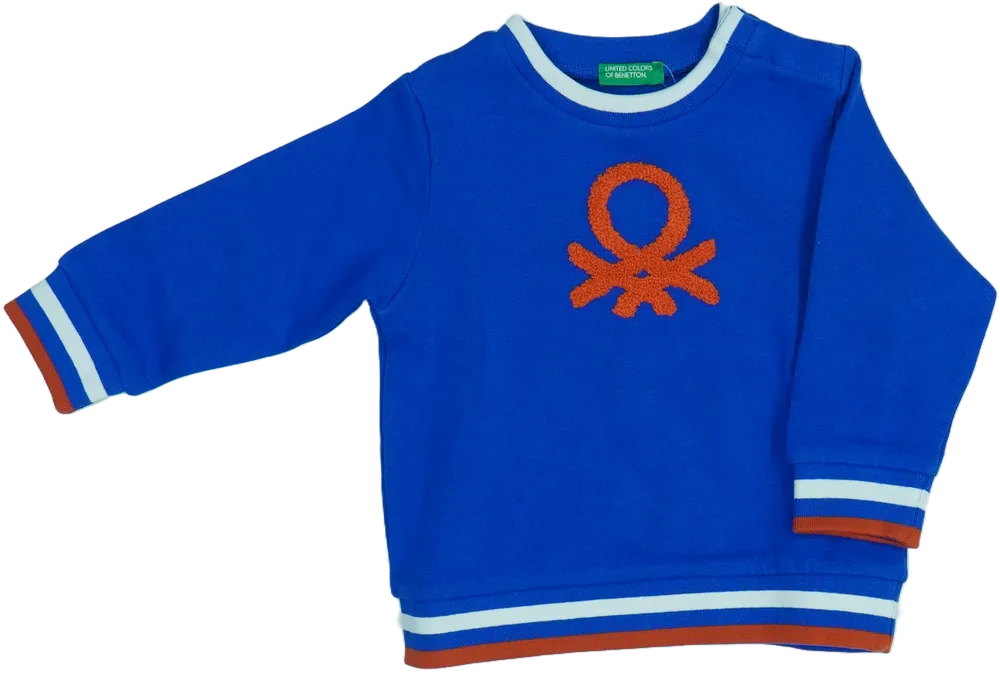 Kék Benetton Pulóver EU 86 / UK 12-18 hónap / US 18 hónap