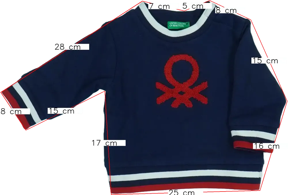 Kék Benetton Pulóver EU 68 / UK 3-6 hónap / US 3-6 hónap