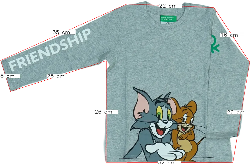 Szürke Benetton Hosszú ujjú felső EU 92 / UK 2 év / US 2T