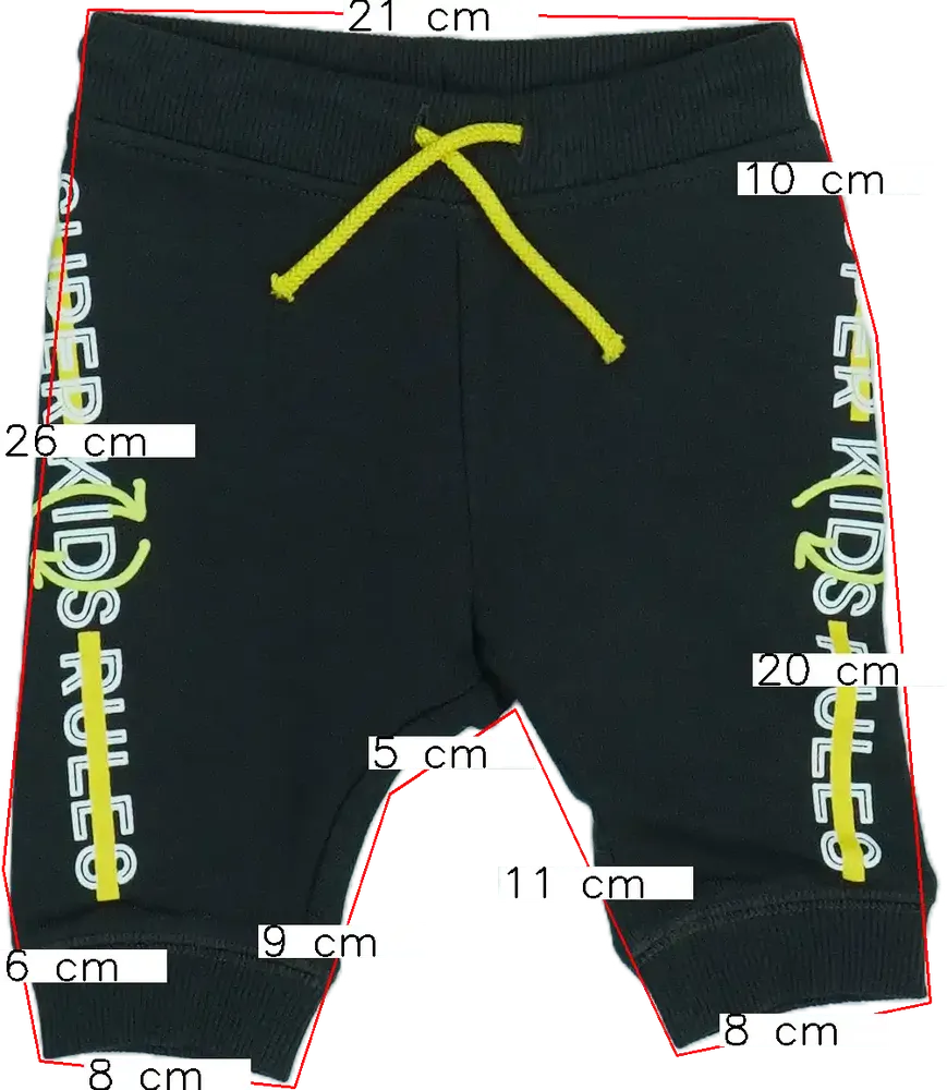 Fekete Benetton Melegítőnadrág EU 68 / UK 3-6 hónap / US 3-6 hónap