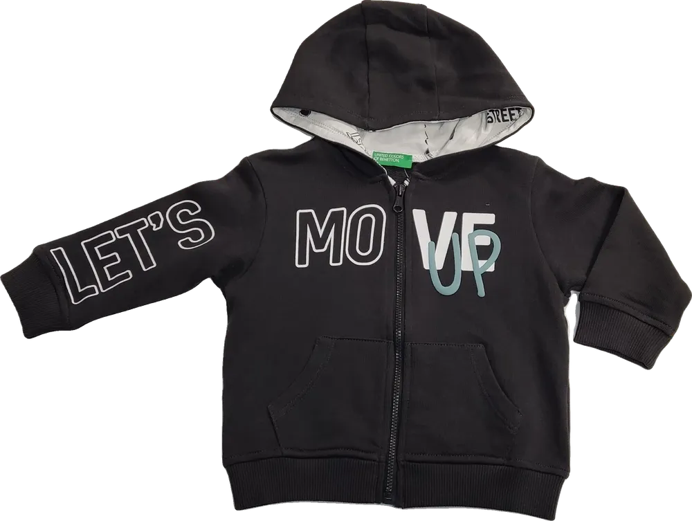 Szürke Benetton Kapucnis pulóver EU 86 / UK 12-18 hónap / US 18 hónap