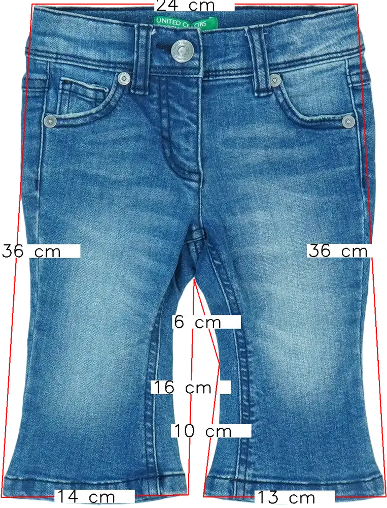 Kék Benetton Farmernadrág EU 86 / UK 12-18 hónap / US 18 hónap