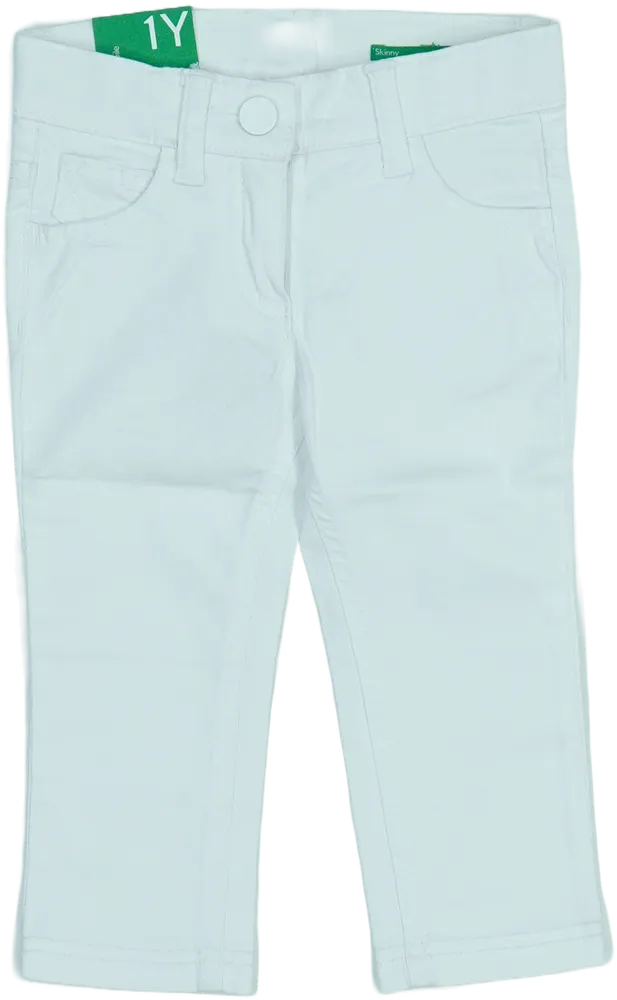 Fehér Benetton Farmernadrág EU 86 / UK 12-18 hónap / US 18 hónap