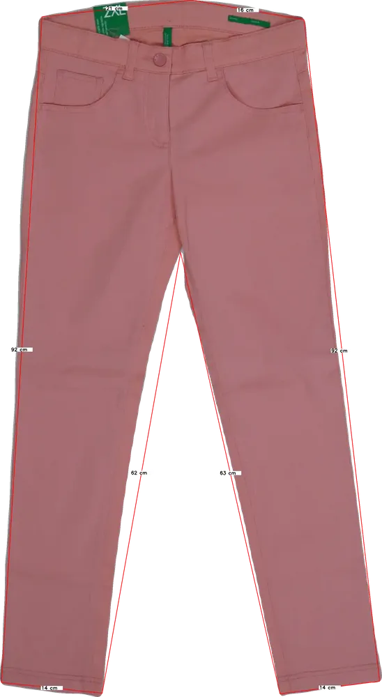Rózsaszín Benetton Hosszúnadrág EU 164 / UK 14 év / US 14 év/XL