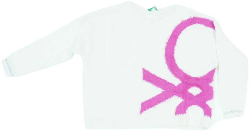 Barna Benetton Kötött pulcsi EU 122 / UK 7 év / US 7 év/M