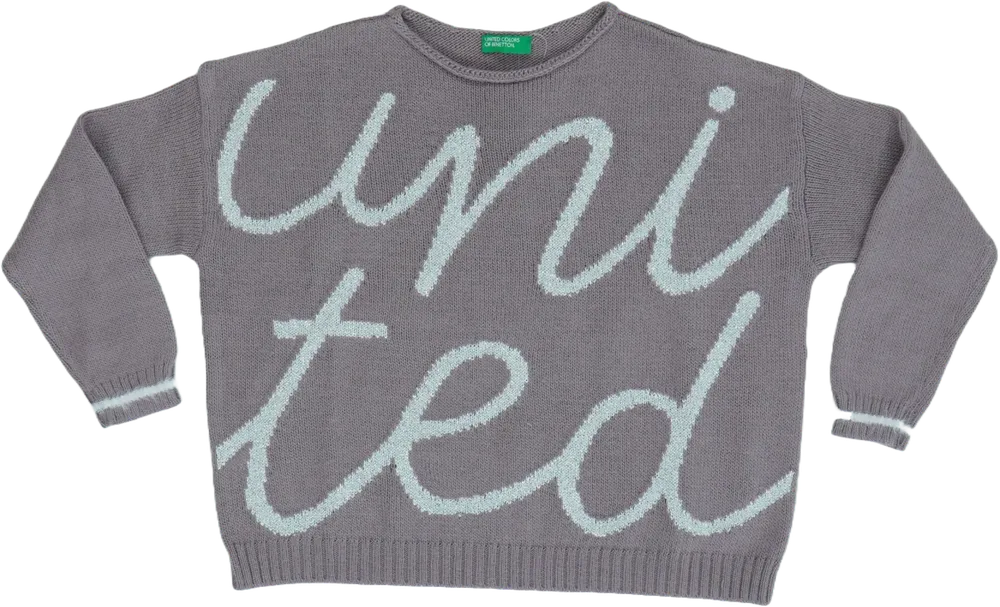 Lila Benetton Kötött pulcsi EU 122 / UK 7 év / US 7 év/M