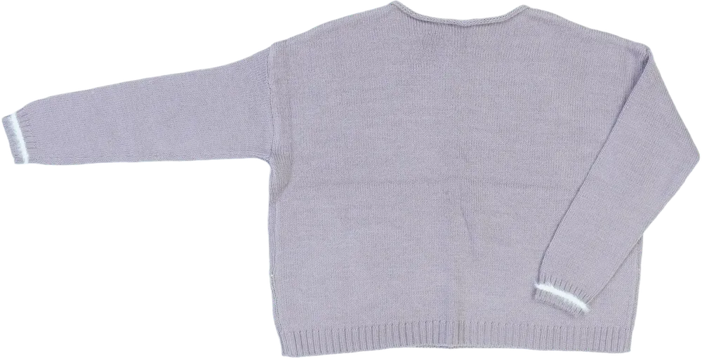 Lila Benetton Kötött pulcsi EU 128 / UK 8 év / US 8 év/M