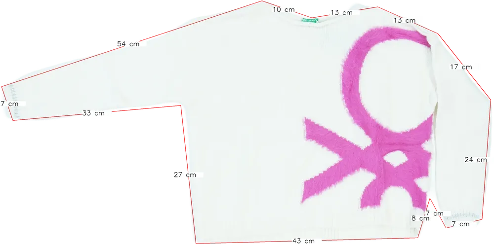 Barna Benetton Kötött pulcsi EU 140 / UK 10 év / US 10 év/L