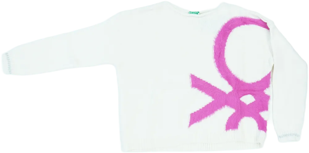 Barna Benetton Kötött pulcsi EU 140 / UK 10 év / US 10 év/L