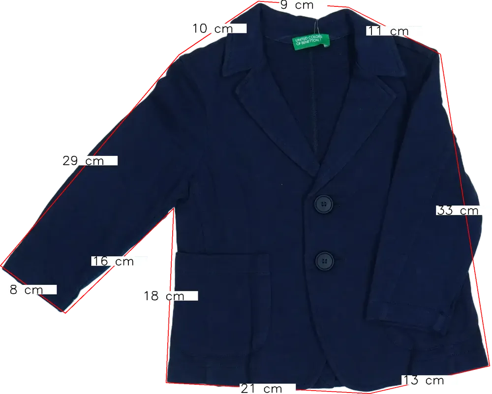 Kék Benetton Dzseki EU 80 / UK 9-12 hónap / US 12 hónap
