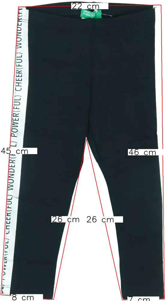Fekete Benetton Leggings EU 86 / UK 12-18 hónap / US 18 hónap