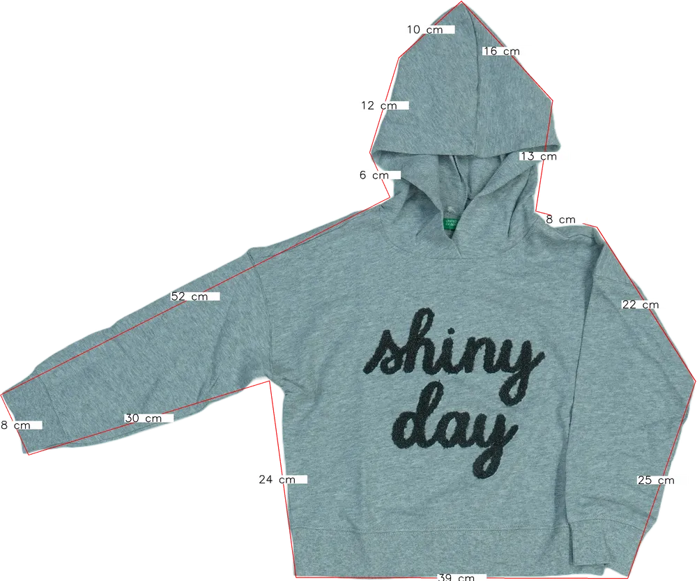 Szürke Benetton Kapucnis pulóver EU 122 / UK 7 év / US 7 év/M