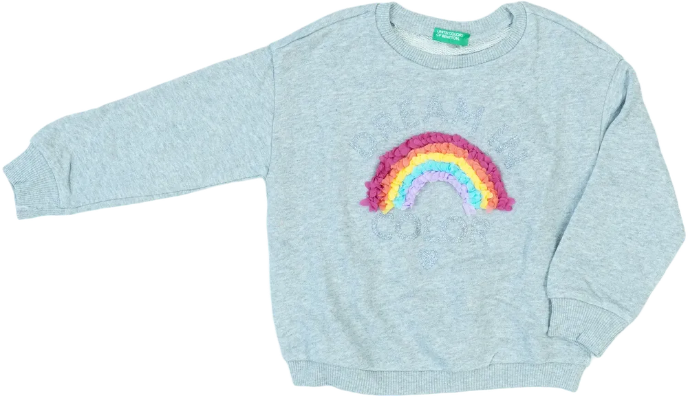 Szürke Benetton Pulóver EU 104 / UK 4 év / US 4T/XS