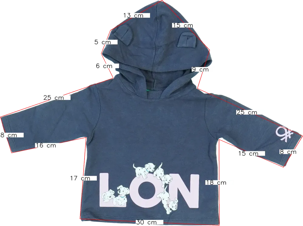 Szürke Disney Kapucnis pulóver EU 74 / UK 6-9 hónap / US 6-9 hónap