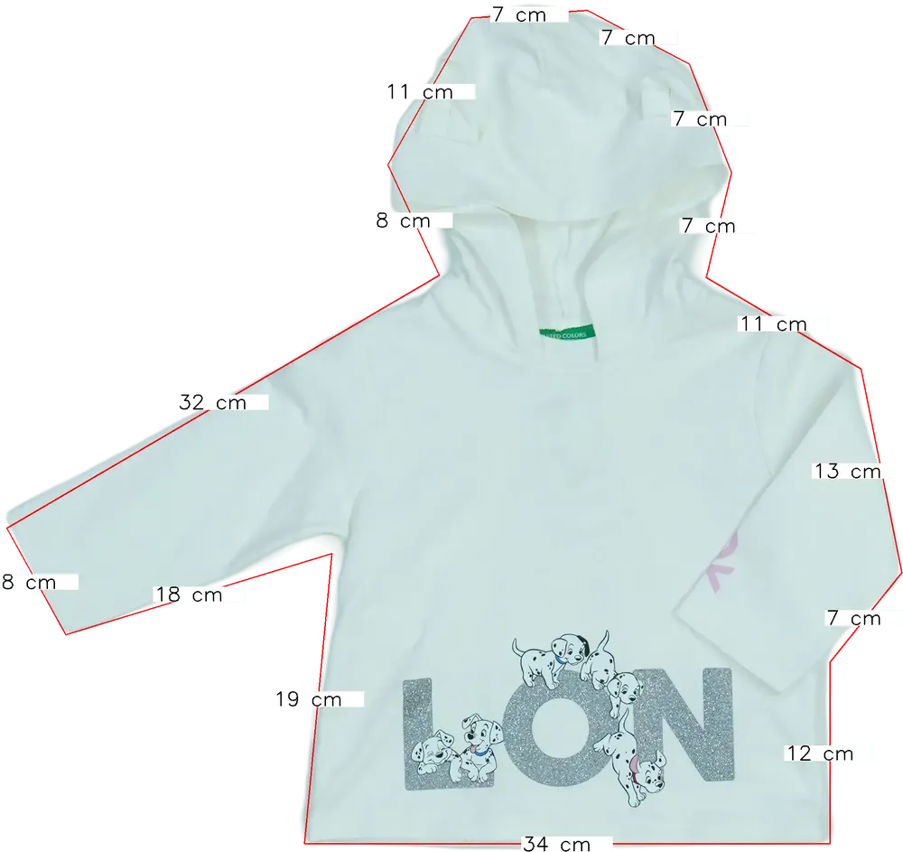 Fehér Disney Kapucnis pulóver EU 80 / UK 9-12 hónap / US 12 hónap